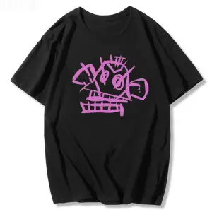 Siyah Jinx Arcane Maymun Anime Cosplay Tees Unisex Grunge Estetik %