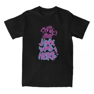 Siyah Jinx Arcane Monkey Unisex Streetwear Grunge Aesthetic Short Sleeve Cotton T