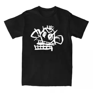 Siyah Jinx Arcane Monkey Unisex Streetwear Grunge Aesthetic Short Sleeve Cotton T