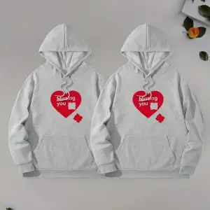 Siyah Kapşonlu Sweatshirt Çift Sevgili Kombinleri Couple Clothing