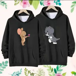 Siyah Kapşonlu Sweatshirt Çift Sevgili Kombinleri Couple Clothing
