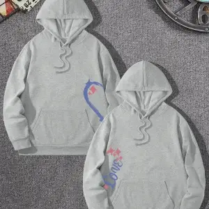 Siyah Kapşonlu Sweatshirt Çift Sevgili Kombinleri Couple Clothing