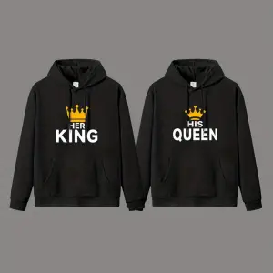 Siyah Kapşonlu Sweatshirt Çift Sevgili Kombinleri Couple Clothing