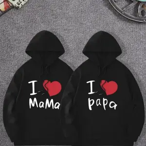 Siyah Kapşonlu Sweatshirt Çift Sevgili Kombinleri Couple Clothing