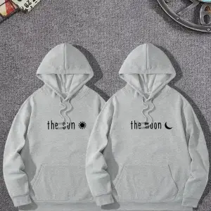 Siyah Kapşonlu Sweatshirt Çift Sevgili Kombinleri Couple Clothing