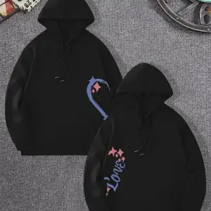Siyah Kapşonlu Sweatshirt Çift Sevgili Kombinleri Couple Clothing