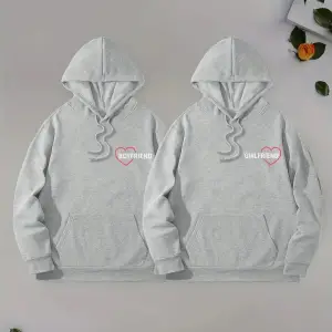 Siyah Kapşonlu Sweatshirt Çift Sevgili Kombinleri Couple Clothing