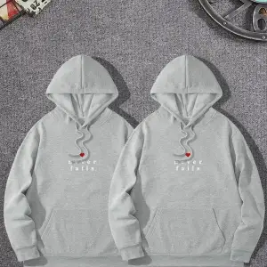 Siyah Kapşonlu Sweatshirt Çift Sevgili Kombinleri Couple Clothing