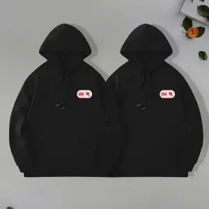 Siyah Kapşonlu Sweatshirt Çift Sevgili Kombinleri Couple Clothing