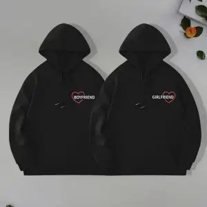 Siyah Kapşonlu Sweatshirt Çift Sevgili Kombinleri Couple Clothing