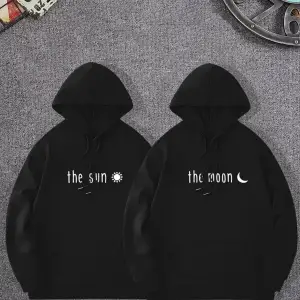 Siyah Kapşonlu Sweatshirt Çift Sevgili Kombinleri Couple Clothing