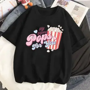 Siyah Karikatür i Sevimli Kedi Grafik Tee Köpek Baskı