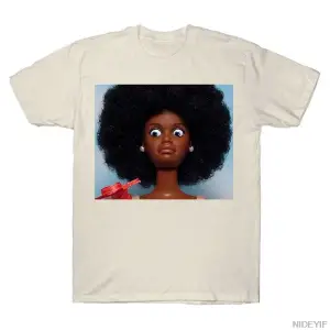 Siyah Kızlar İğrenç Bebek Yüzü Meme T-shirt Erkekler Kadınlar Için % 100% Pamuk T Shirt Kısa