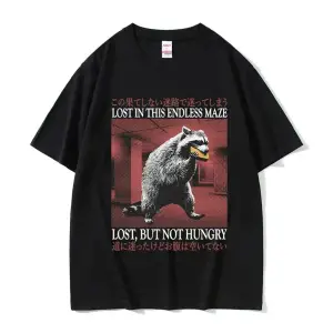 Siyah Komik Peynir Yiyen Makinesi Japon Sıçan Grafik ler Vintage