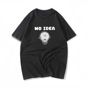 Siyah Komik Sloganı Im Late for Work Mizah Vintage Japonya Kanji Hiçbir Fikir Baskılı T Sh