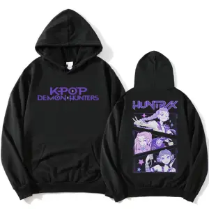 Siyah KPop Demon Hunters Saja Boys Derpy TigerModa Film Baskıl