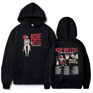 Siyah lanet yakın Normal tur Koe Wetzel Hoodies klerkapş