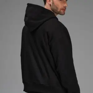 Siyah Oversize 3 Iplik Kalın Içi Polarlı Fermuarlı 1.kalite Bol Kesim Düz Baskısız Sweatshirt