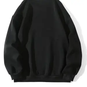 Siyah Painias Baskılı Oversize Bisiklet Yaka Sweatshirt