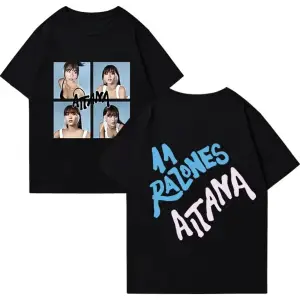 Siyah Şarkıcı Aitana Ocana baskılı Retro Hip Hop Grafik