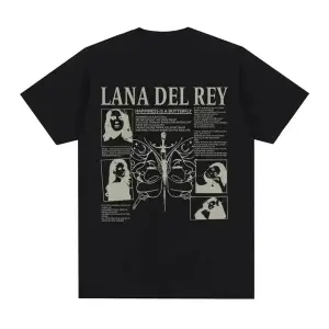 Siyah Şarkıcı Lana Del Rey Baskı Hip Hop leri Streetwear Harajuku kı