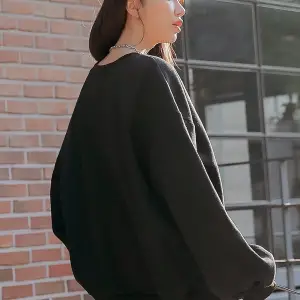 Siyah Surprised Yazı Baskılı Oversize Bisiklet Yaka Sweatshirt