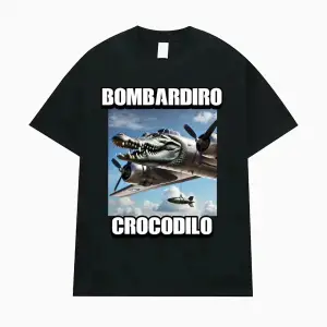 Siyah Tralalero Tralala Komik Köpekbalığı Meme Hediyeler Gotik Vintage T-s