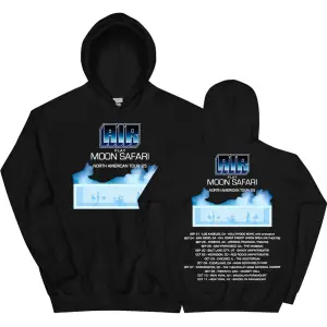 Siyah Unisex Air MOON SAFARI Dünya Turu Rahat Kapşonlu Sok