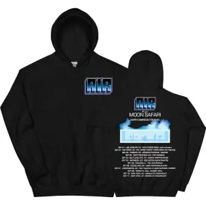 Siyah Unisex Air MOON SAFARI Dünya Turu Rahat Kapşonlu Sok