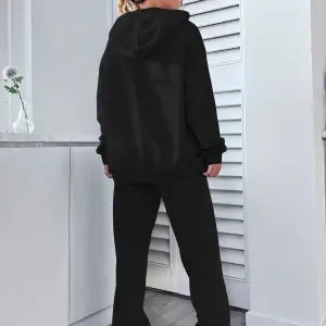 Siyah Usa Dijital Baskılı Kışlık UNİSEX Eşofman Takımı