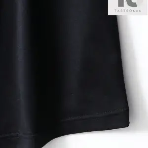 Siyah Yuvarlak Yaka Yazılı Baskılı Oversize Erkek Örme Tişört