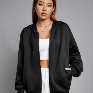 Skeleton & Letter Graphic Zip Up Hoodie Siyah