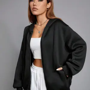 Skeleton & Letter Graphic Zip Up Hoodie Siyah