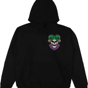 Skull Joker Siyah Oversize Unisex Kapüşonlu Sweatshirt Hoodie