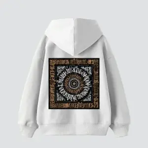 Skull Man Smoke Baskılı Oversize Unisex Premium Beyaz