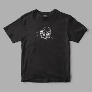 Skull Skate Baskılı Tişört