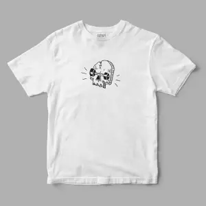 Skull Skate Baskılı Tişört