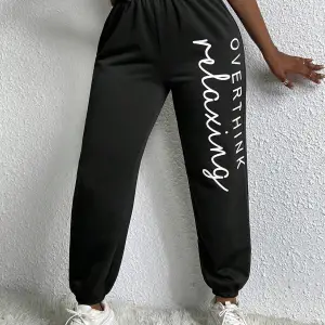 Slayr Letter Graphic Elastic Waist 4 Mevsim Eşofman