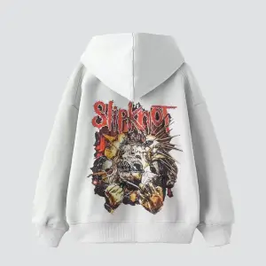 Slipknot Sırt Baskılı Beyaz Oversize Unisex