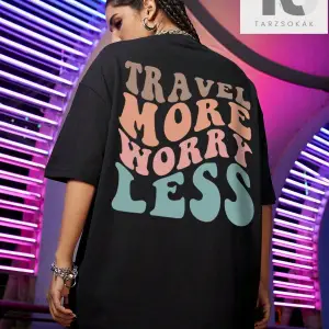 Slogan Grafikli Düşük Omuz Oversize Tişört