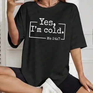 Slogan Grafikli Düşük Omuzlu Tişört