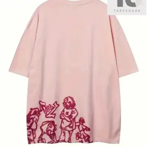 Slogan Grafikli Düşük Omuzlu Tişört