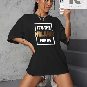 Slogan Grafikli Düşük Omuzlu Tişört