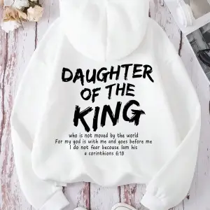 Slogan Grafikli Kanguru Cepli Büzgülü Kapüşonlu Üst Beyaz