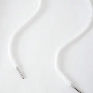 Slogan Grafikli Kanguru Cepli Büzgülü Kapüşonlu Üst Beyaz