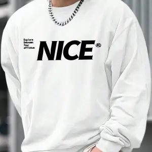 Slogan Graphic Sweatshirt Beyaz