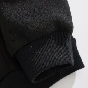 Slogan Graphic Zip Up Drawstring Lined Hoodie Siyah