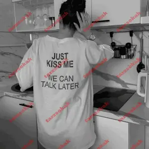 Slogan Unisex Yazılı Oversize Tshirt TWGWBR42