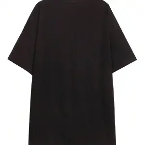 Sloganlı Grafik Düşük Omuz Tişört