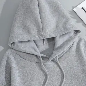 Sloganlı Grafik İpli Kapüşonlu Üst Gri